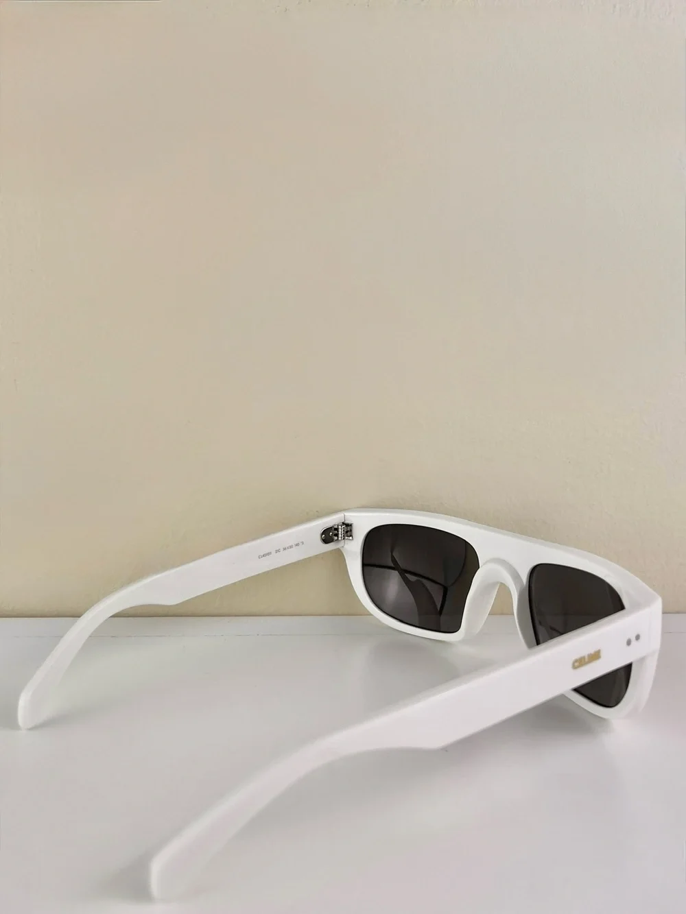 CELINE WHITE MIRRORED SUNGLASSES